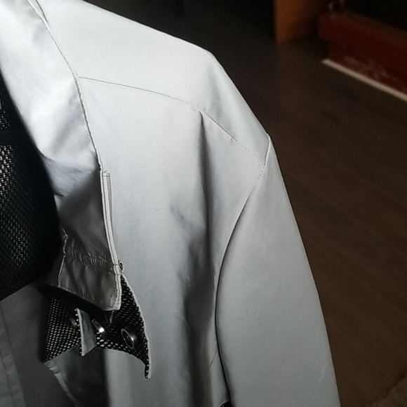 Calvin Klein Long Reflective Silver Coat - Picture 3 of 3